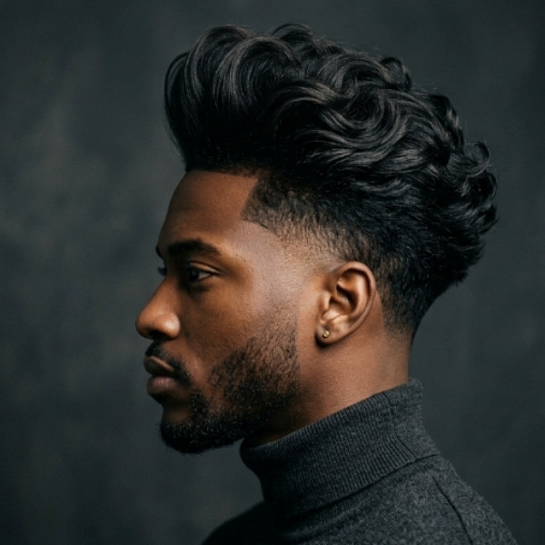   Make  detailed and indepth Image  for Topic : Low Burst Fade Mullet No text

