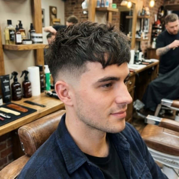Messy French Crop Mid Fade