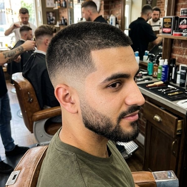 Mid Skin Fade With Buzz Cut