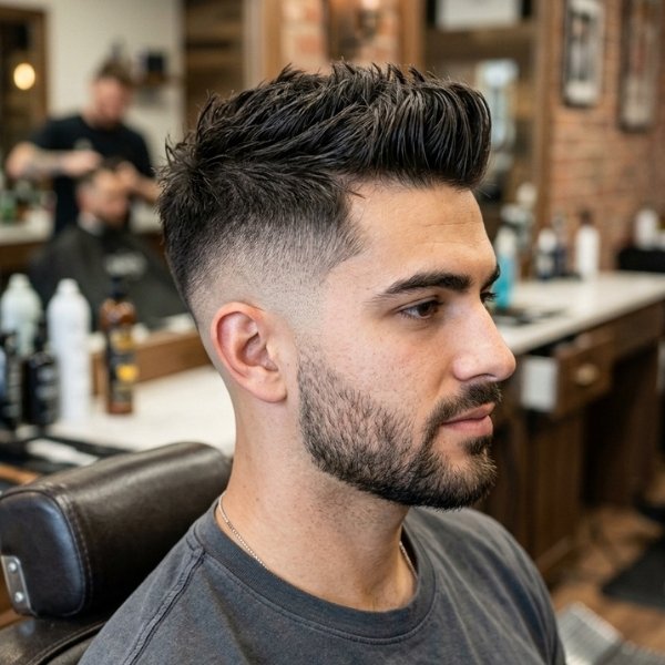 Mid Skin Fade With Faux Hawk