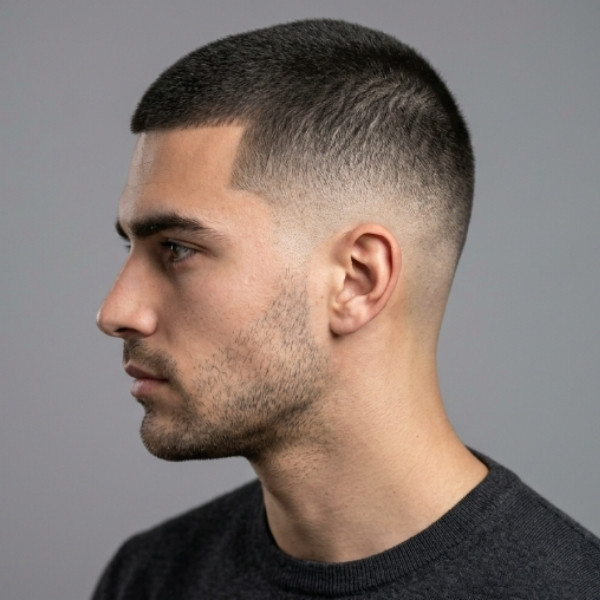 Mid Taper Fade Buzz Cut