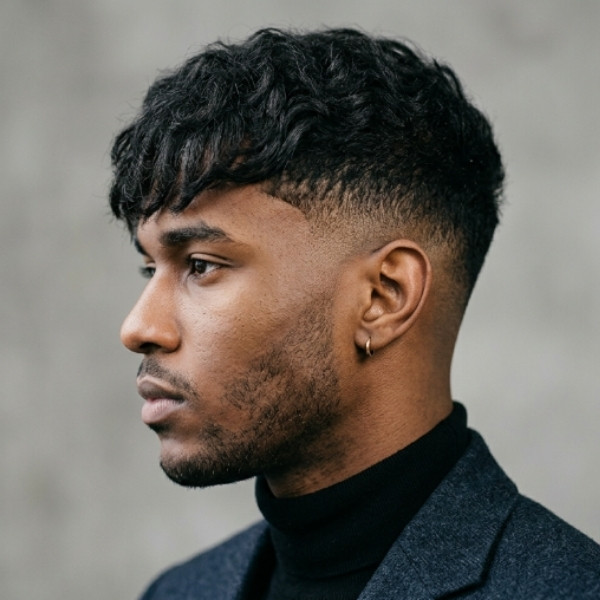 Mid Taper Fade Fringe