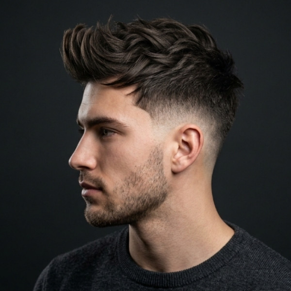 Mid Taper Fade Quiff