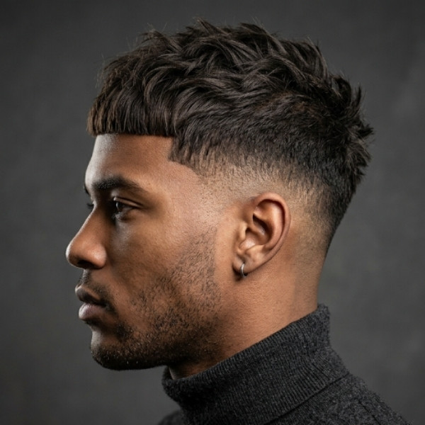 Mid Taper Fade Textured Crop