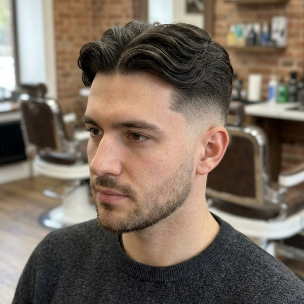 Middle Part Fade
