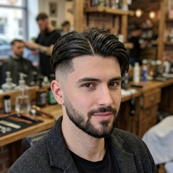 Skin Fade Middle Part