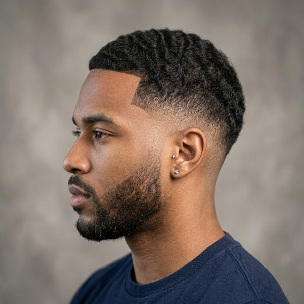 Wavy High Burst Fade