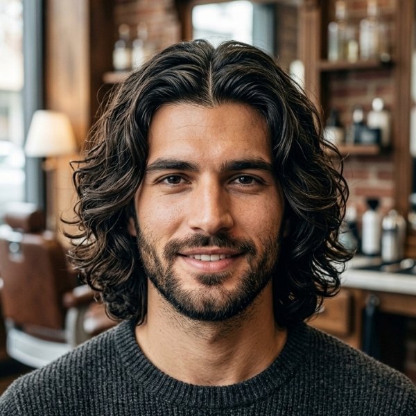 Wavy Middle Part